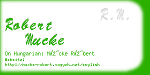 robert mucke business card